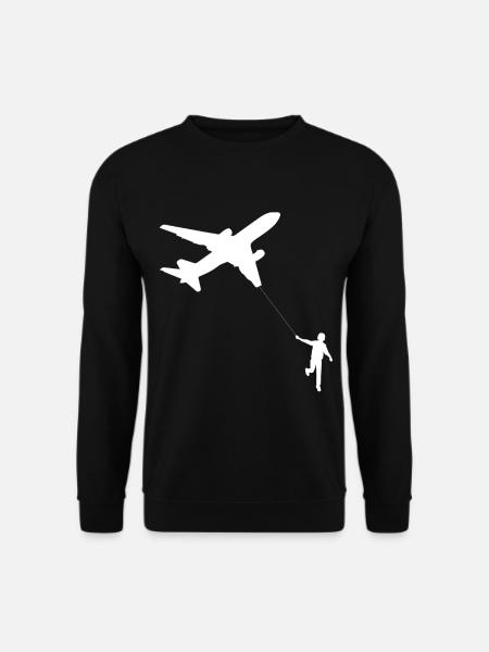 Avion Pilote de ligne Aviation Cadeau d’aviation - Sweat-shirt Unisexe - noir