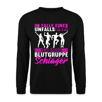 Schlager Schlagerparty - Unisex Pullover - Schwarz - Vorne - Alina (178cm) & Michal (187cm)