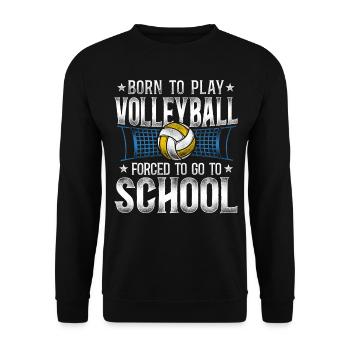 Joueur de volleyball Équipe Vintage - Sweat-shirt Unisexe - noir - Devant - Alina (178cm) & Michal (187cm)