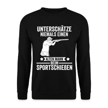 Schießsport Sportschießen Schützenverein - Unisex Pullover - Schwarz - Vorne - Alina (178cm) & Michal (187cm)