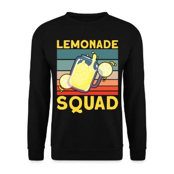 Lemonade Squad – Retro Jug Design - Unisex Sweatshirt - black - Front - Alina (178cm) & Michal (187cm)