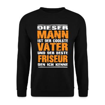 Friseur - Unisex Pullover - Schwarz - Vorne - Alina (178cm) & Michal (187cm)
