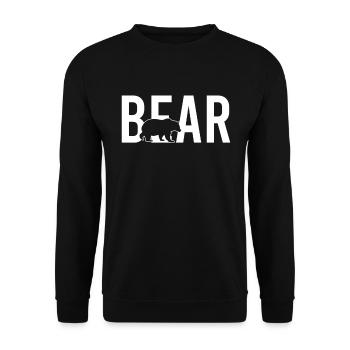 Bär bear - Unisex Pullover - Schwarz - Vorne - Alina (178cm) & Michal (187cm)