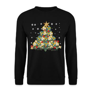 Volleyball Player Team Christmas - Unisex Sweatshirt - black - Front - Alina (178cm) & Michal (187cm)