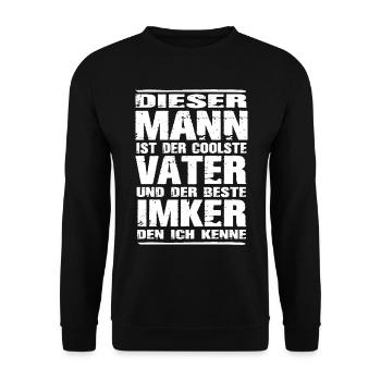 Imker - Unisex Pullover - Schwarz - Vorne - Alina (178cm) & Michal (187cm)