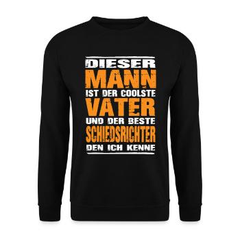 Schiedsrichter - Unisex Pullover - Schwarz - Vorne - Alina (178cm) & Michal (187cm)