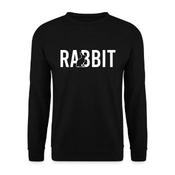 Hase rabbit - Unisex Pullover - Schwarz - Vorne - Alina (178cm) & Michal (187cm)