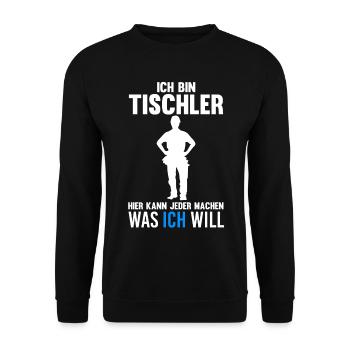Tischler - Unisex Pullover - Schwarz - Vorne - Alina (178cm) & Michal (187cm)