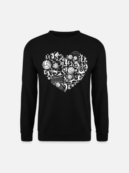 Volleyball Player Team Heart - Unisex Pullover - Schwarz