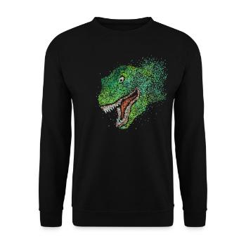 Tyrannosaurus Rex T-Rex Raptor Dino - Sweat-shirt Unisexe - noir - Devant - Alina (178cm) & Michal (187cm)