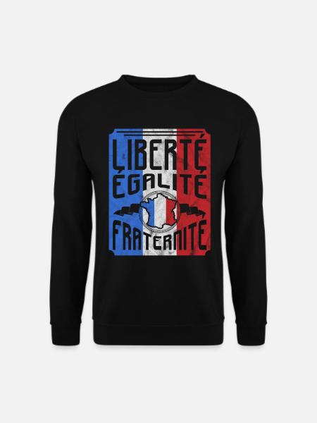 France - Sweat-shirt Unisexe - noir