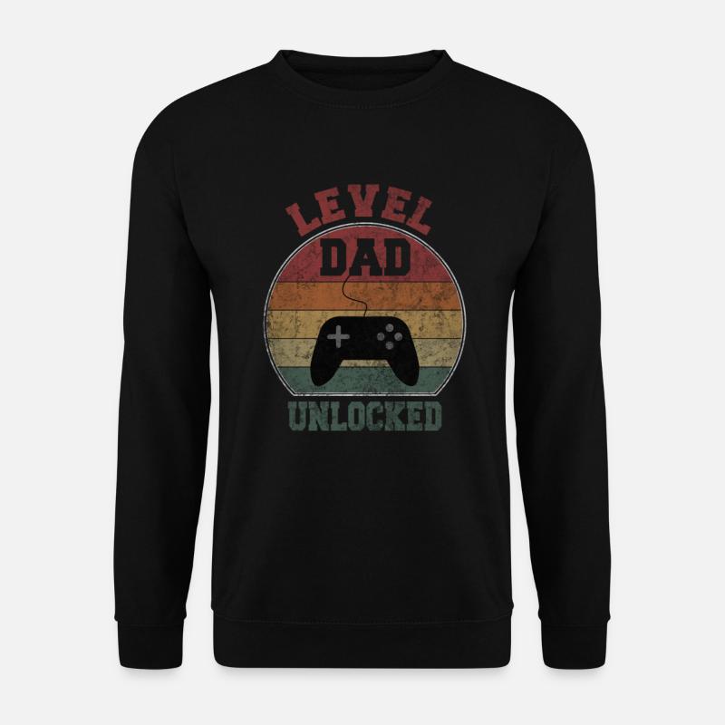 Level Dad unlocked - Unisex Sweatshirt - black