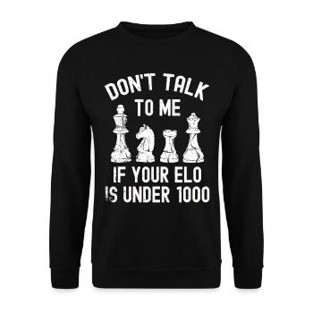 Chess Gift Board Game Chess Game Chess Board - Unisex Sweatshirt - black - Front - Alina (178cm) & Michal (187cm)
