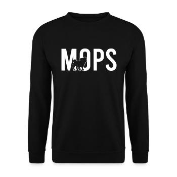 Mops - Unisex Pullover - Schwarz - Vorne - Alina (178cm) & Michal (187cm)