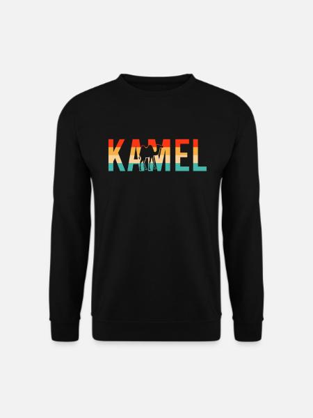 Kamel Retro - Unisex Pullover - Schwarz