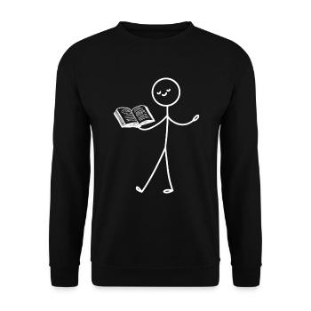 Les amateurs de livres lisent le livre homme drôle - Sweat-shirt Unisexe - noir - Devant - Alina (178cm) & Michal (187cm)