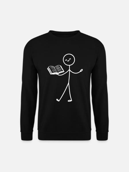 Book lovers read book man funny - Unisex Sweatshirt - black