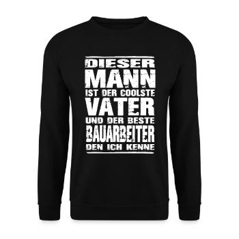 Bauarbeiter - Unisex Pullover - Schwarz - Vorne - Alina (178cm) & Michal (187cm)