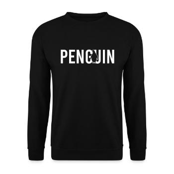 Penguin penguin - Unisex Sweatshirt - black - Front - Alina (178cm) & Michal (187cm)