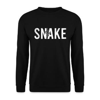Snake snake - Unisex Sweatshirt - black - Front - Alina (178cm) & Michal (187cm)