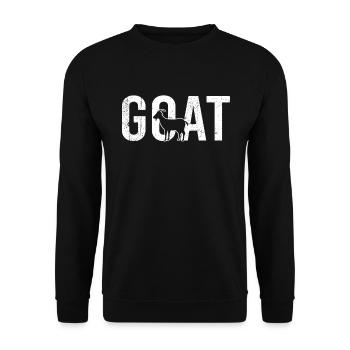 Ziege Goat - Unisex Pullover - Schwarz - Vorne - Alina (178cm) & Michal (187cm)