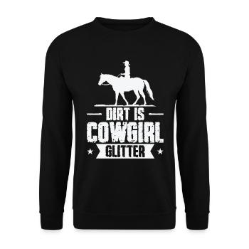 Cowboy Bullenreiten Westernreiten Rodeo Geschenk - Unisex Pullover - Schwarz - Vorne - Alina (178cm) & Michal (187cm)
