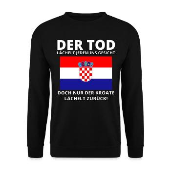 Balkan Hrvatska Apc Balkan Jebiga Hrvatska Kroate - Unisex Pullover - Schwarz - Vorne - Alina (178cm) & Michal (187cm)