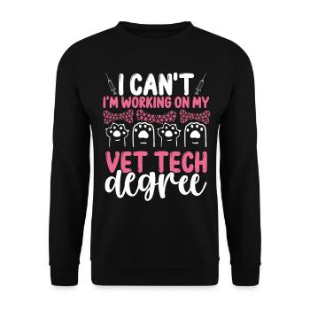 Vet Tech Funny Vet Tech Student Vet Tech School - Unisex Sweatshirt - black - Front - Alina (178cm) & Michal (187cm)