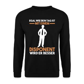 Disponent - Unisex Pullover - Schwarz - Vorne - Alina (178cm) & Michal (187cm)