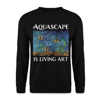 Aquascape Aquascaper Aquarium Aquaristics - Unisex Sweatshirt - black - Front - Alina (178cm) & Michal (187cm)