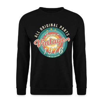 June 1976 Original - Unisex Sweatshirt - black - Front - Alina (178cm) & Michal (187cm)