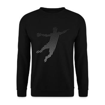 Handball Handballer - Unisex Pullover - Schwarz - Vorne - Alina (178cm) & Michal (187cm)
