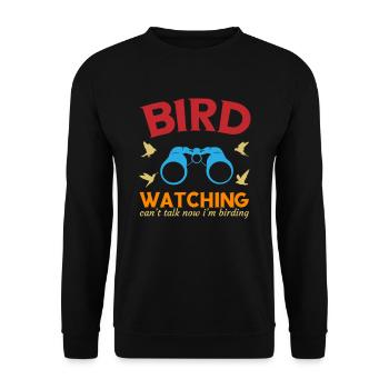 Bird Watching Ornithologist Birding Birdwatching - Unisex Sweatshirt - black - Front - Alina (178cm) & Michal (187cm)