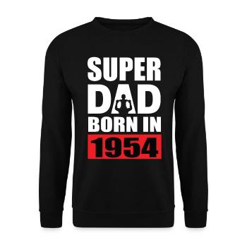 Dad's birthday 1954 - Unisex Sweatshirt - black - Front - Alina (178cm) & Michal (187cm)