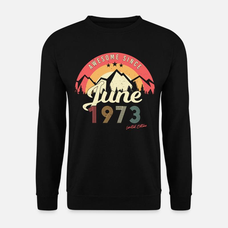 Retro 1973 Juni - Unisex Pullover - Schwarz
