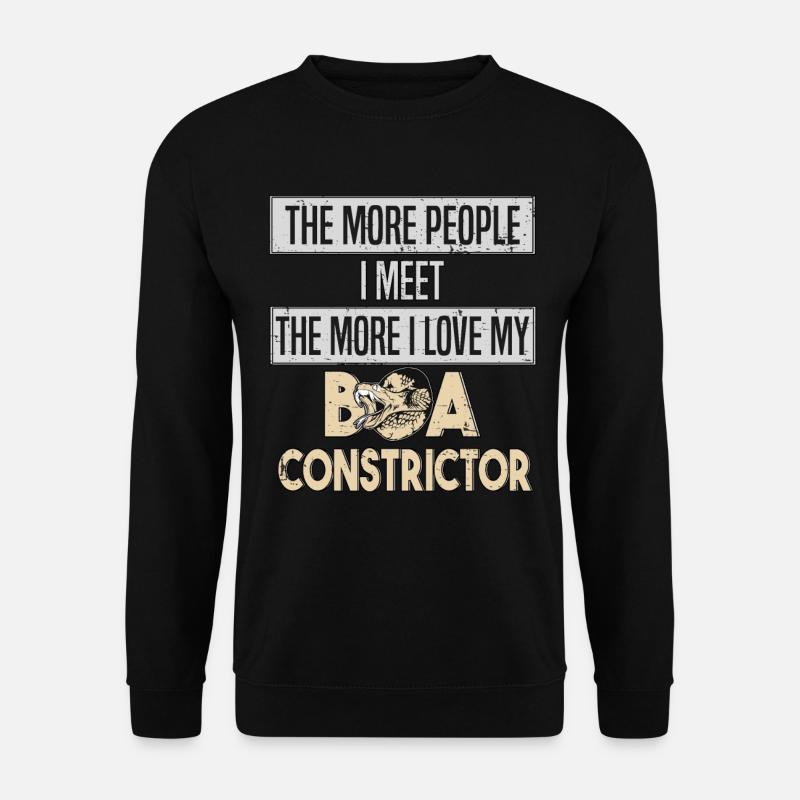 Boa Constrictor Serpent Amour - Sweat-shirt Unisexe - noir