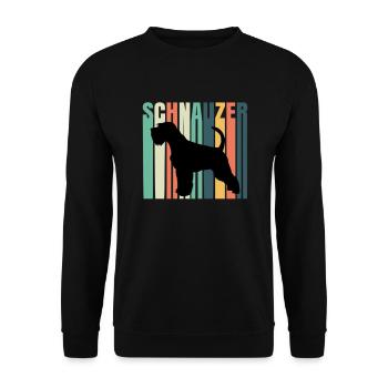 Schnauzer Chien Miniature Schnauzer Géant Schnauzer - Sweat-shirt Unisexe - noir - Devant - Alina (178cm) & Michal (187cm)