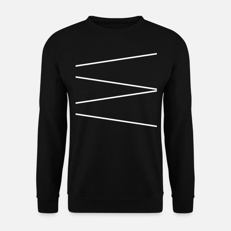 Abstract White Lines - Unisex Sweatshirt - black
