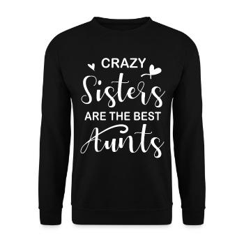 Aunt Godmother Pregnant Baby Sister Niece - Unisex Sweatshirt - black - Front - Alina (178cm) & Michal (187cm)