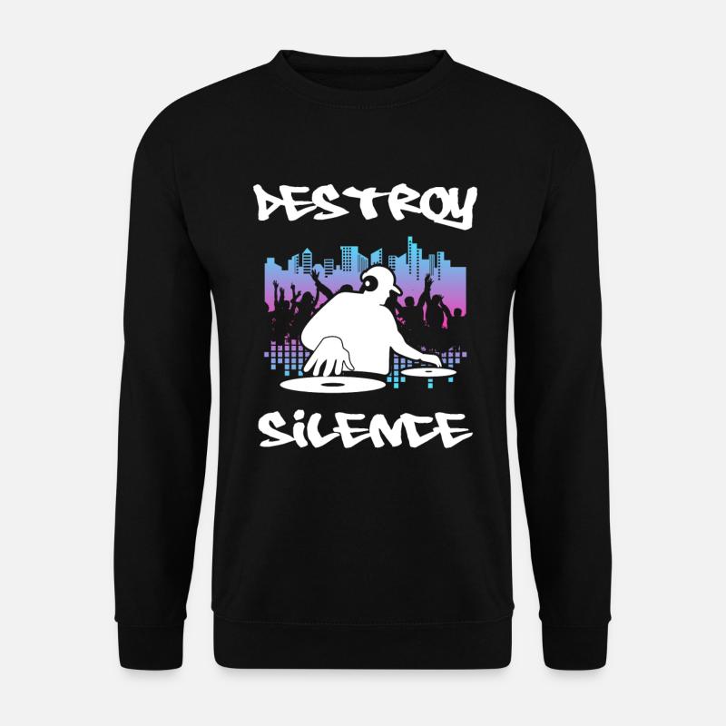 DJ Geschenk Musik Discjockey Disco Techno Rave - Unisex Pullover - Schwarz