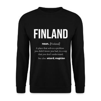 Finlande Gift Scandinavia Finlande Suomi Finne - Sweat-shirt Unisexe - noir - Devant - Alina (178cm) & Michal (187cm)