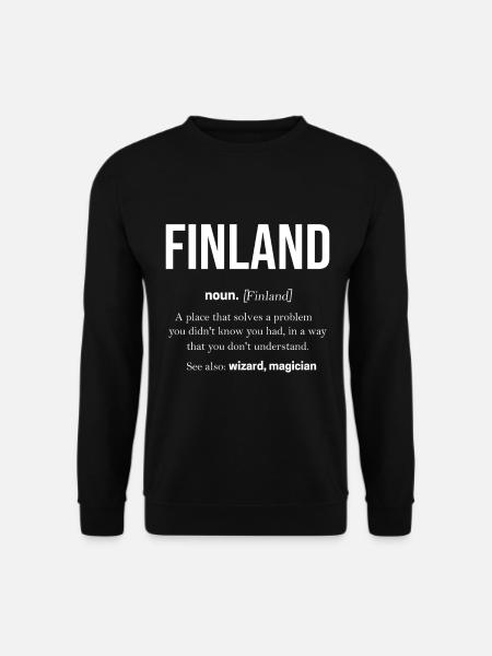 Finnland Geschenk Skandinavien Finland Suomi Finne - Unisex Pullover - Schwarz
