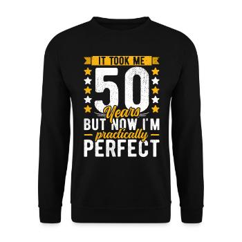 50ème anniversaire 50 ans homme femme 50ème années 50 - Sweat-shirt Unisexe - noir - Devant - Alina (178cm) & Michal (187cm)