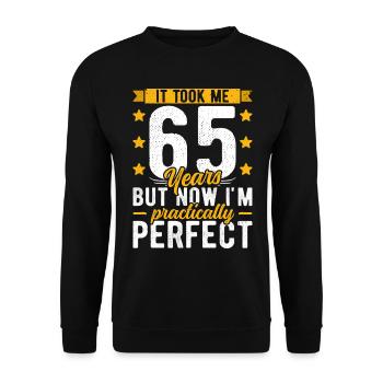 65ème anniversaire 65 ans homme femme 65ème 65er - Sweat-shirt Unisexe - noir - Devant - Alina (178cm) & Michal (187cm)