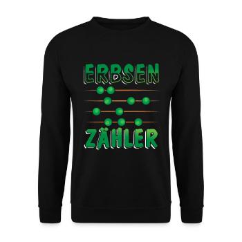 Erbsen Zähler - Unisex Pullover - Schwarz - Vorne - Alina (178cm) & Michal (187cm)