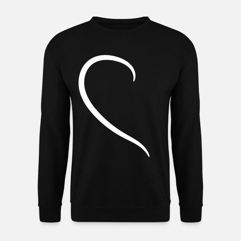 Half White Heart - Unisex Sweatshirt - black
