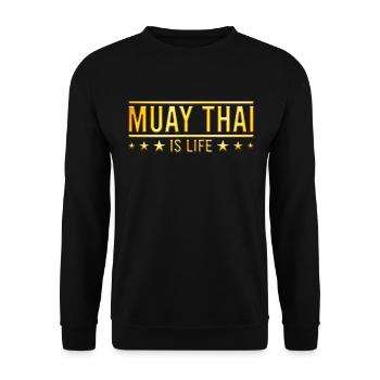 Dicton Muay Thai - Sweat-shirt Unisexe - noir - Devant - Alina (178cm) & Michal (187cm)