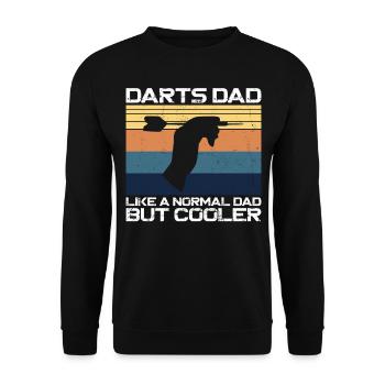 Fléchettes Papa Père Vintage Rétro - Sweat-shirt Unisexe - noir - Devant - Alina (178cm) & Michal (187cm)