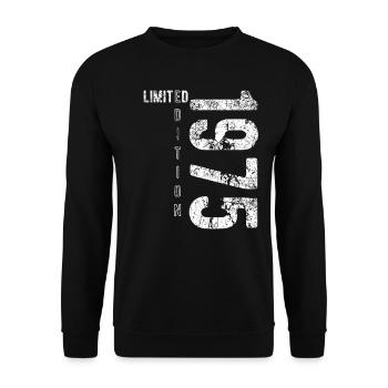 Édition limitée 1975 Anniversaire Naissance 1975 - Sweat-shirt Unisexe - noir - Devant - Alina (178cm) & Michal (187cm)