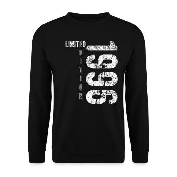 Limited Edition 1996 Geburtstag Jahrgang 1996 - Unisex Pullover - Schwarz - Vorne - Alina (178cm) & Michal (187cm)